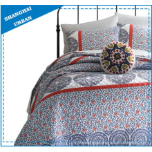 Blue and White Porcelain Printed Polyester Quilt Set